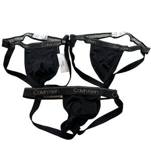 Calvin Klein jockstraps icon black 3 pack mens Large